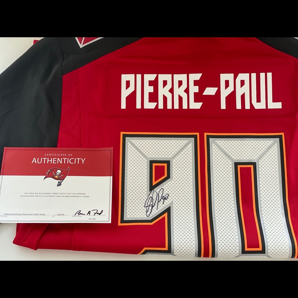 Authentic Pierre-Paul Autographed Buccs Jersey COA